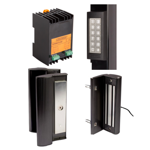 Locinox KIT: Maglock Surface Mounted or Integrated, Slimstone Keypad & Power Supply